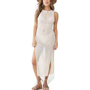🆕Crochet Cover Ups for Women C-Beige Polyester Bathing Suit Swimwear Beach